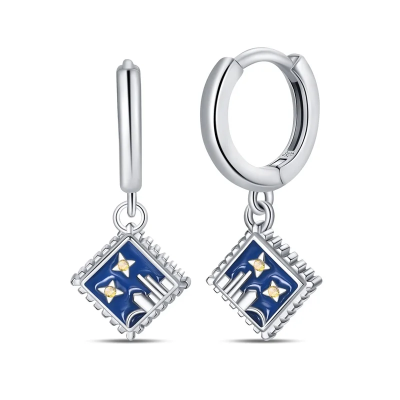 Funkelnde 925er Silber Creolen m. Zirkonia | Luxus-Qualität | Trend Ohrringe