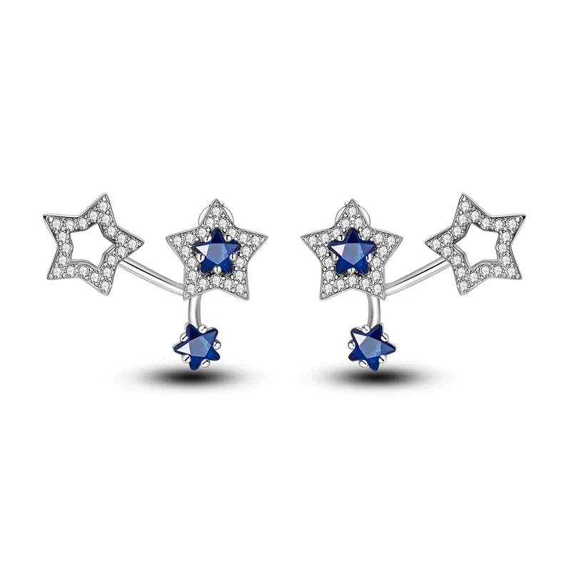 Funkelnde 925er Silber Creolen m. Zirkonia | Luxus-Qualität | Trend Ohrringe