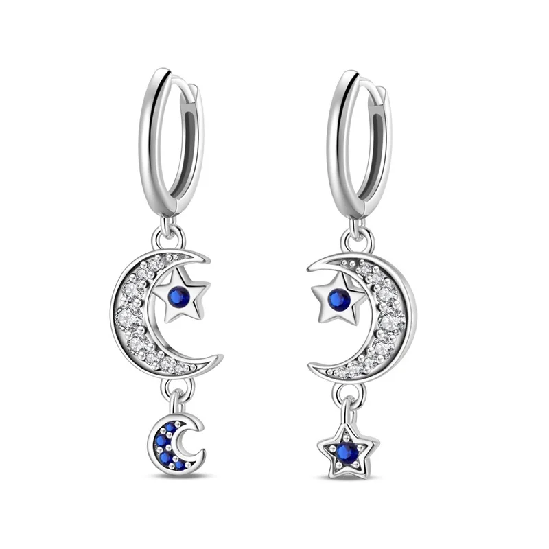 Funkelnde 925er Silber Creolen m. Zirkonia | Luxus-Qualität | Trend Ohrringe