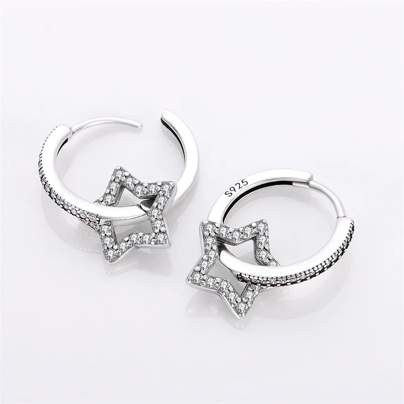 Creole Argento 925 Sterling Zirconi | Orecchini Eleganti Ipoallergenici Regalo