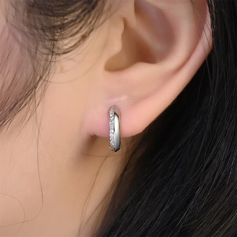 Creole Argento 925 Sterling Zirconi | Orecchini Eleganti Ipoallergenici Regalo