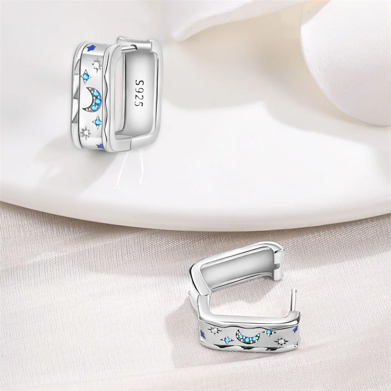 Creole Argento 925 Sterling Zirconi | Orecchini Eleganti Ipoallergenici Regalo