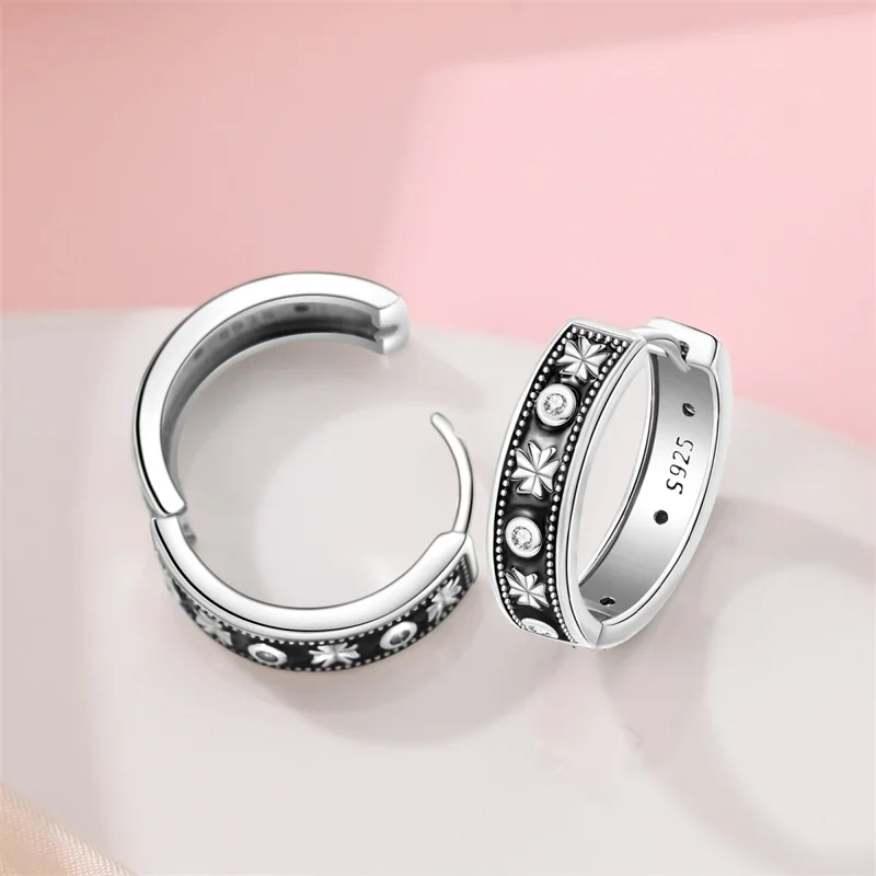 Creole Argento 925 Sterling Zirconi | Orecchini Eleganti Ipoallergenici Regalo