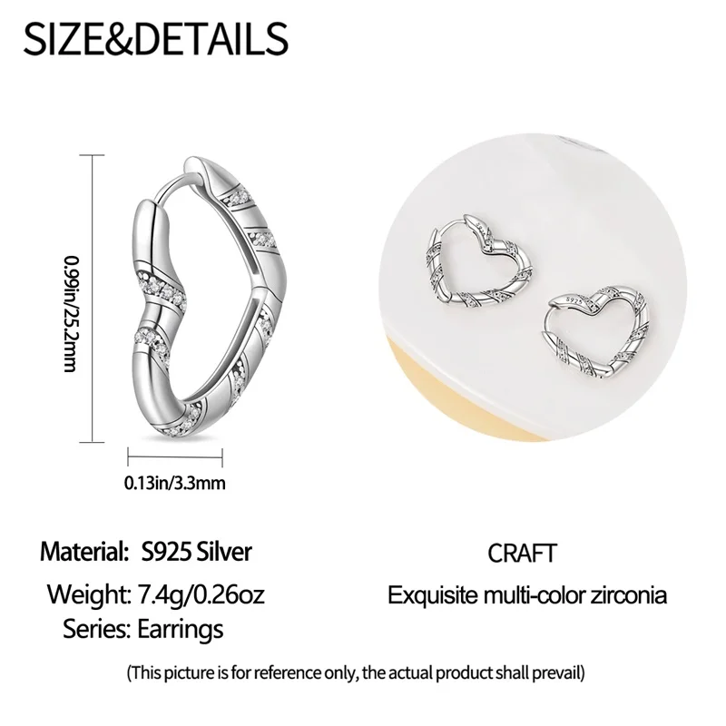Creole Argento 925 Sterling Zirconi | Orecchini Eleganti Ipoallergenici Regalo