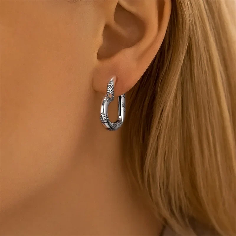 Creole Argento 925 Sterling Zirconi | Orecchini Eleganti Ipoallergenici Regalo