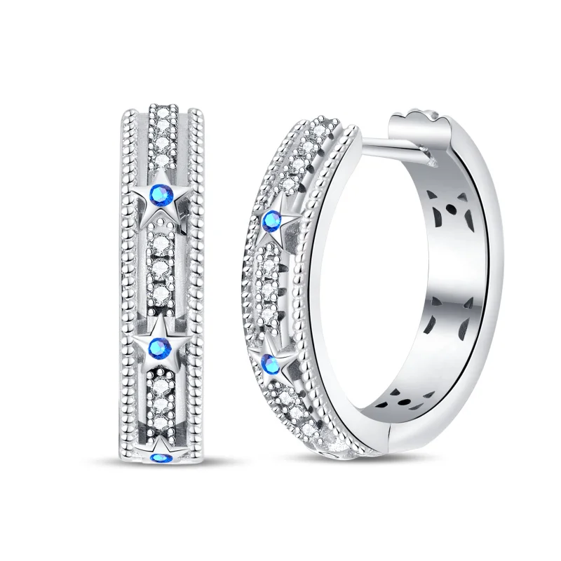 Creole Argento 925 Sterling Zirconi | Orecchini Eleganti Ipoallergenici Regalo