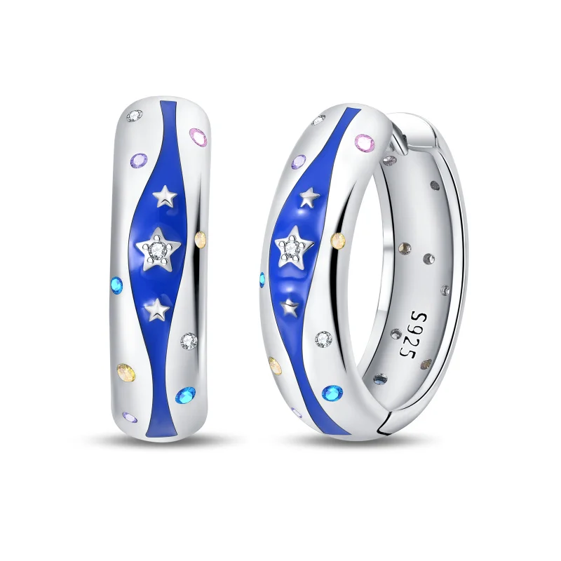 Creole Argento 925 Sterling Zirconi | Orecchini Eleganti Ipoallergenici Regalo