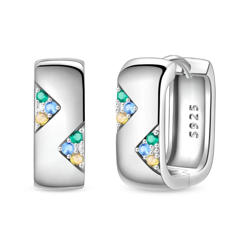 Creole Argento 925 Sterling Zirconi | Orecchini Eleganti Ipoallergenici Regalo