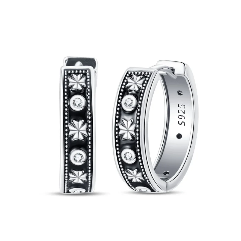 Creole Argento 925 Sterling Zirconi | Orecchini Eleganti Ipoallergenici Regalo