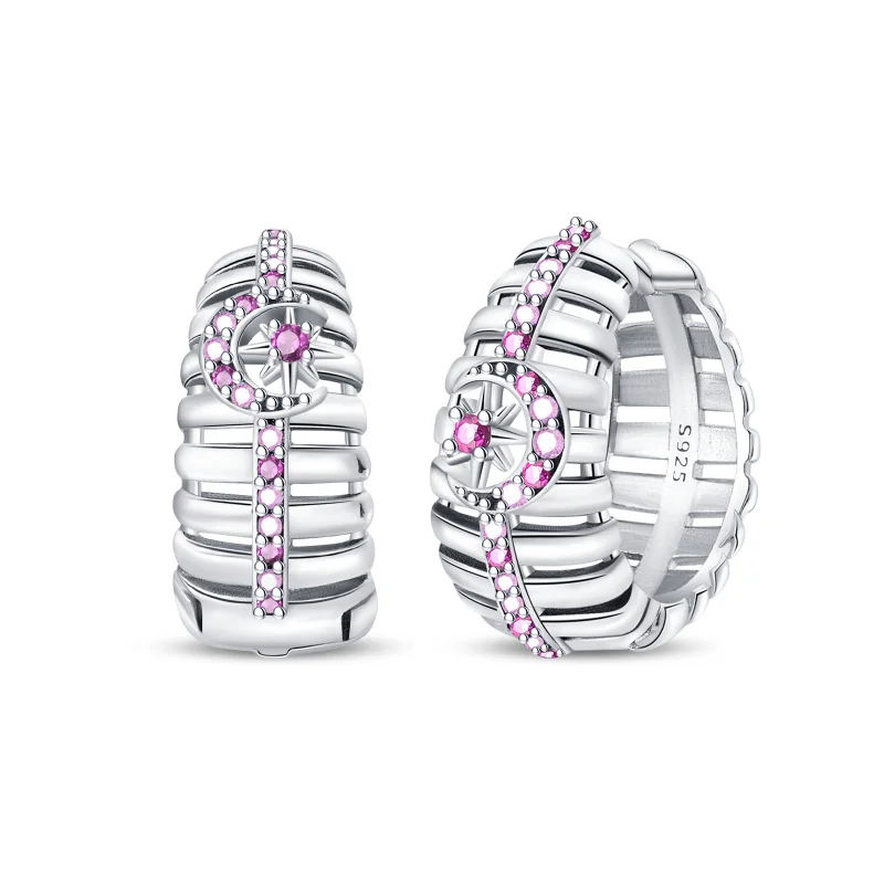 Creole Argento 925 Sterling Zirconi | Orecchini Eleganti Ipoallergenici Regalo
