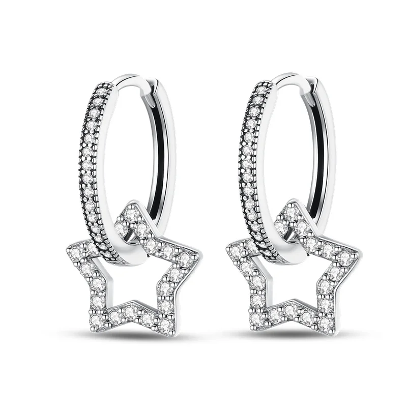 Creole Argento 925 Sterling Zirconi | Orecchini Eleganti Ipoallergenici Regalo