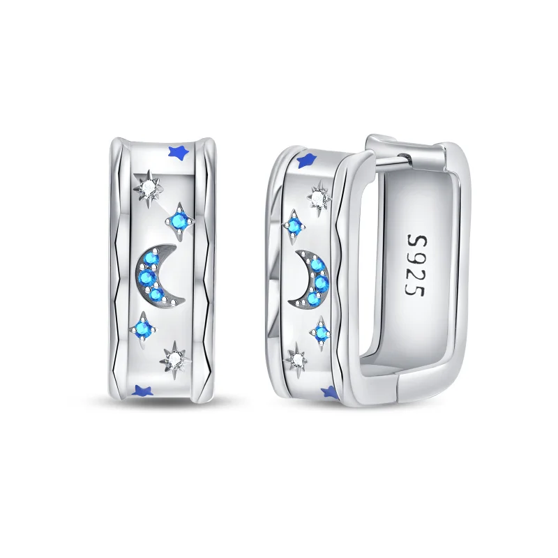 Creole Argento 925 Sterling Zirconi | Orecchini Eleganti Ipoallergenici Regalo