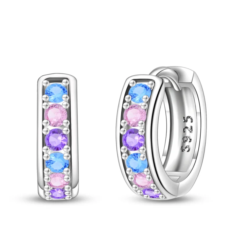 Creole Argento 925 Sterling Zirconi | Orecchini Eleganti Ipoallergenici Regalo