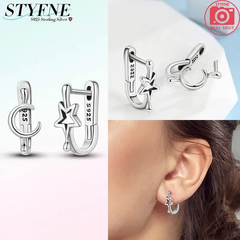 Creolen 925 Silber Ohrringe Zirkonia | Hypoallergen | Luxus Ohrstecker Geschenk