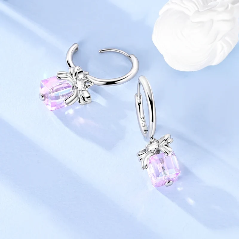 Orecchini a Cerchio in Argento 925 Sterling con Zirconi | Creole Brillanti