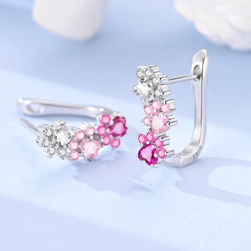 Orecchini a Cerchio in Argento 925 Sterling con Zirconi | Creole Brillanti