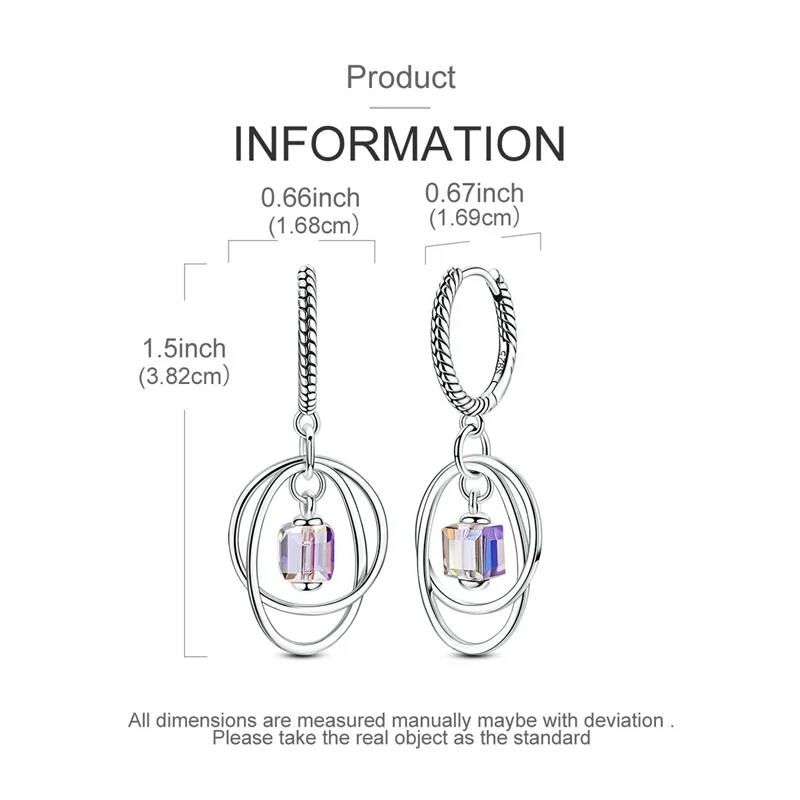 Orecchini a Cerchio in Argento 925 Sterling con Zirconi | Creole Brillanti