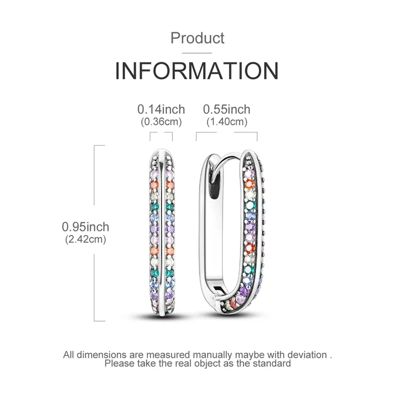 Orecchini a Cerchio in Argento 925 Sterling con Zirconi | Creole Brillanti