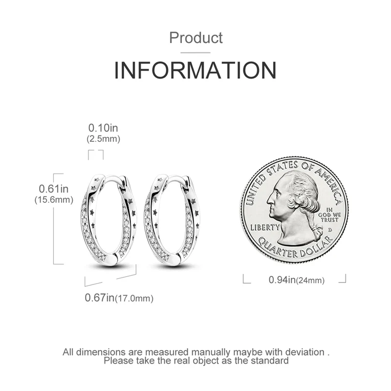 Funkelnde 925er Silber Creolen m. Zirkonia | Luxus-Qualität | Trend Ohrringe