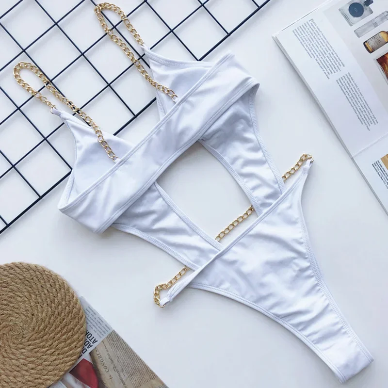 Frauen Bademode High Cut Bikini Set Sexy Push Up Badeanzug Damen Tanga Swimwear