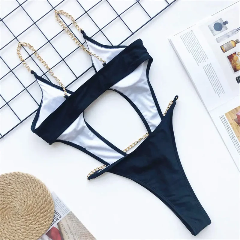Frauen Bademode High Cut Bikini Set Sexy Push Up Badeanzug Damen Tanga Swimwear