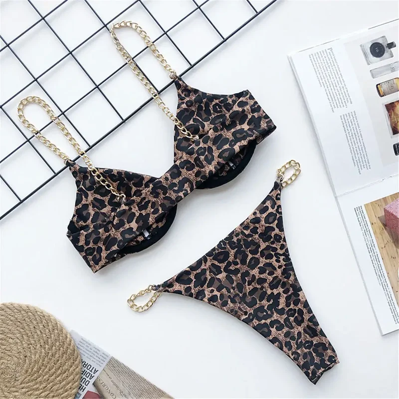 Frauen Bademode High Cut Bikini Set Sexy Push Up Badeanzug Damen Tanga Swimwear
