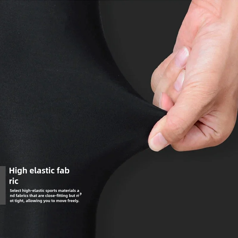Pantaloni a Compressione da Uomo Leggings Calcio Corsa Palestra Leggins Calza