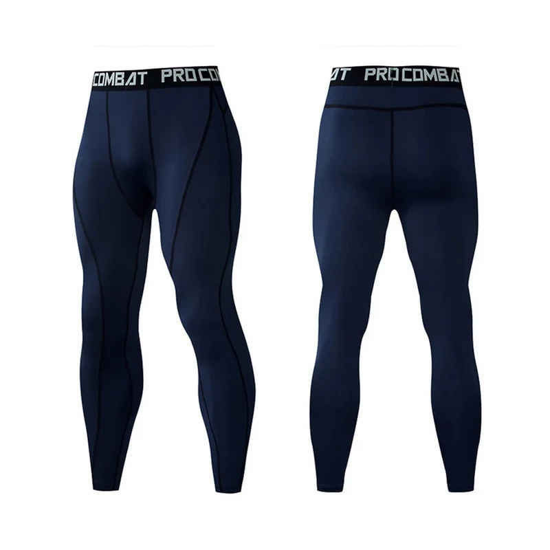 Pantaloni a Compressione da Uomo Leggings Calcio Corsa Palestra Leggins Calza