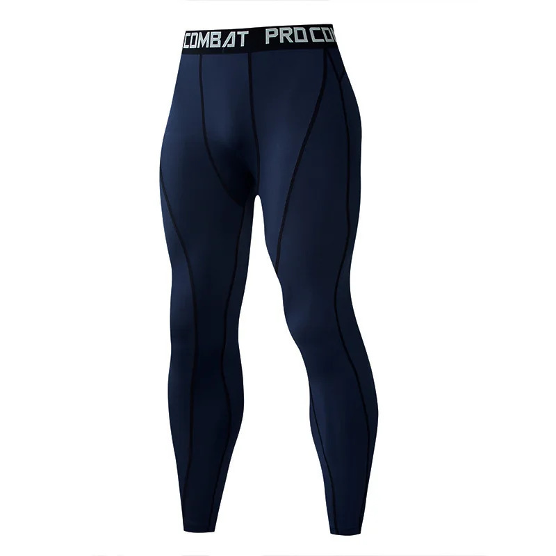 Pantaloni a Compressione da Uomo Leggings Calcio Corsa Palestra Leggins Calza
