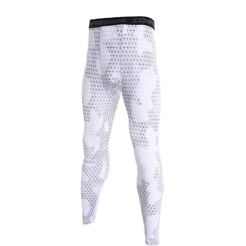 Pantaloni a Compressione da Uomo Leggings Calcio Corsa Palestra Leggins Calza
