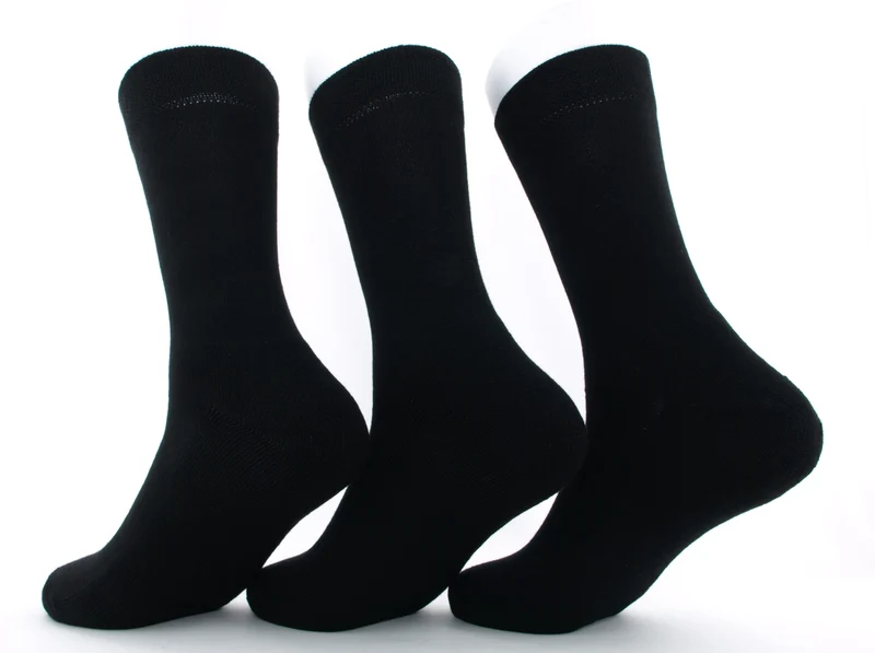 3 Paar Socken mit Polstersohle "Bambus" schwarz