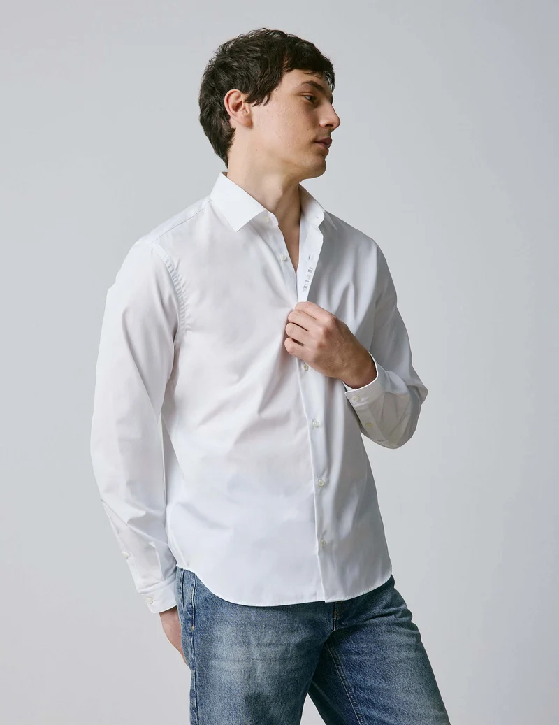 Chemise mixte "Je t'aime" blanche