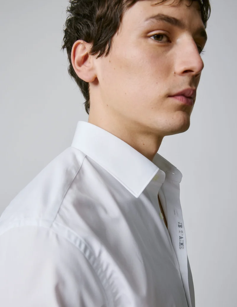 Chemise mixte "Je t'aime" blanche