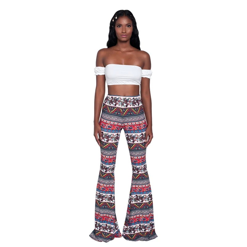 Pantaloni Yoga donna a gamba larga Leggins Svasati Sportivi Fitness Tuta Retro