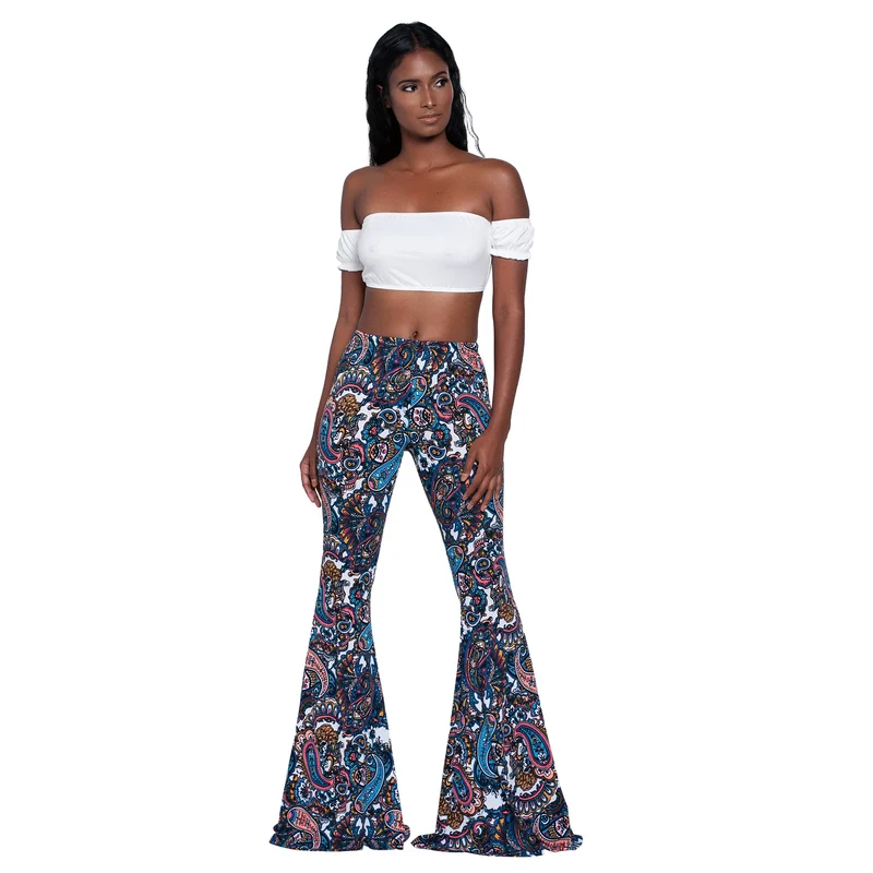 Pantaloni Yoga donna a gamba larga Leggins Svasati Sportivi Fitness Tuta Retro