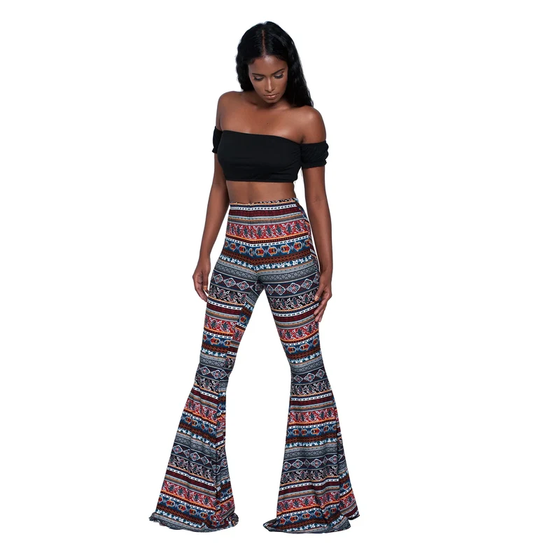 Pantaloni Yoga donna a gamba larga Leggins Svasati Sportivi Fitness Tuta Retro