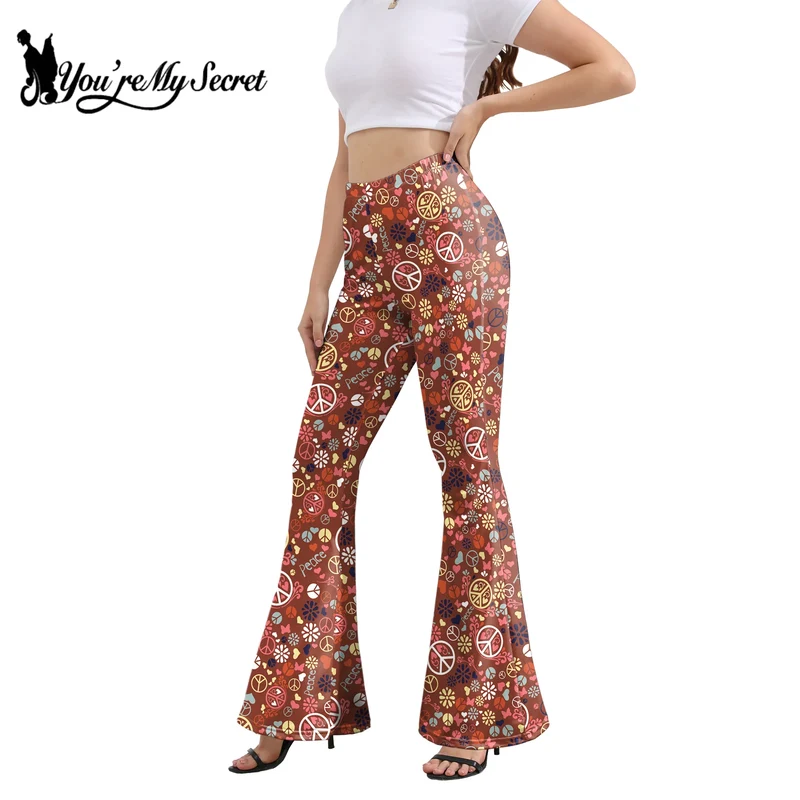 Pantaloni Yoga donna a gamba larga Leggins Svasati Sportivi Fitness Tuta Retro