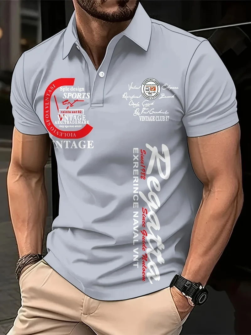 Uomo Polo Manica Corta POLO Shirt Maglietta Camicia Maglia T-Shirt di Moda