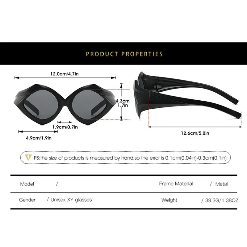 Occhiali da sole ovali oversize per donna e uomo Fotocromatici Polarizzati UV400