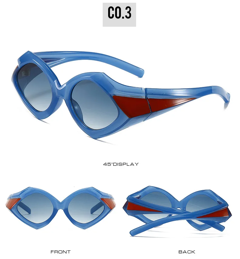 Occhiali da sole ovali oversize per donna e uomo Fotocromatici Polarizzati UV400