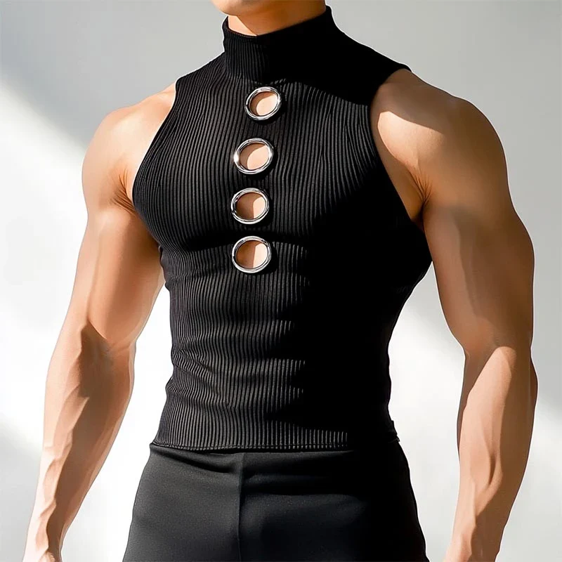 Herren Oberteil Ärmellos Tank Top Sexy Shirt Clubwear Muskel T-Shirt Unterhemd