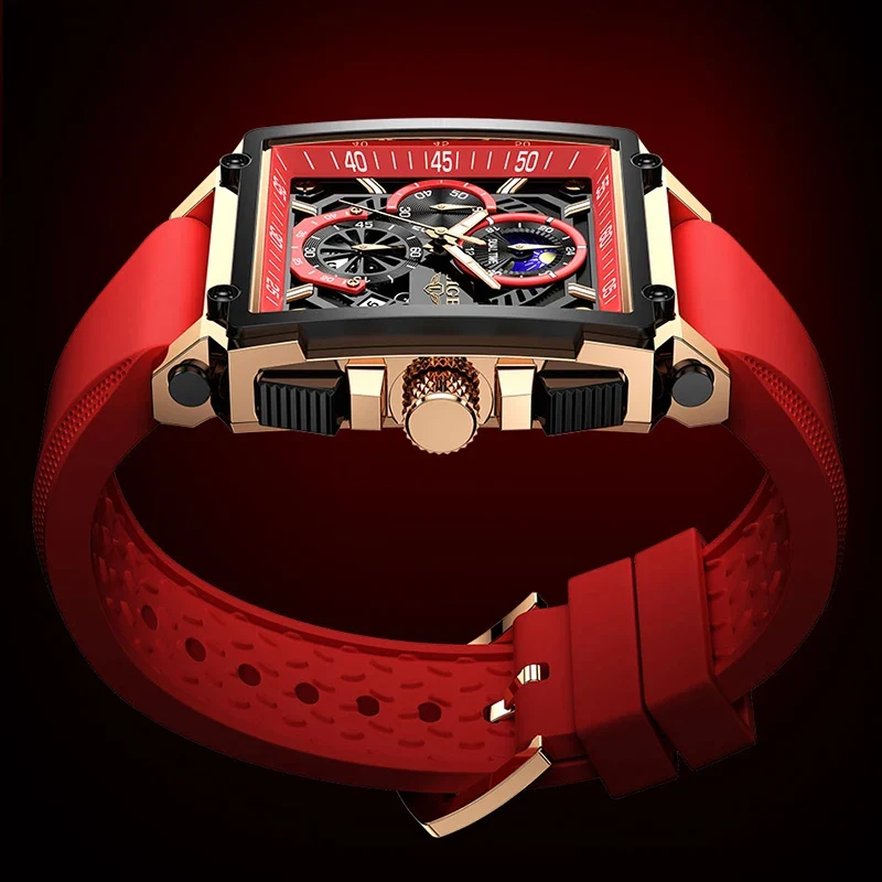 Orologio Uomo Quarzo Acciaio Inossidabile Orologio digitale Cronografo sportivo
