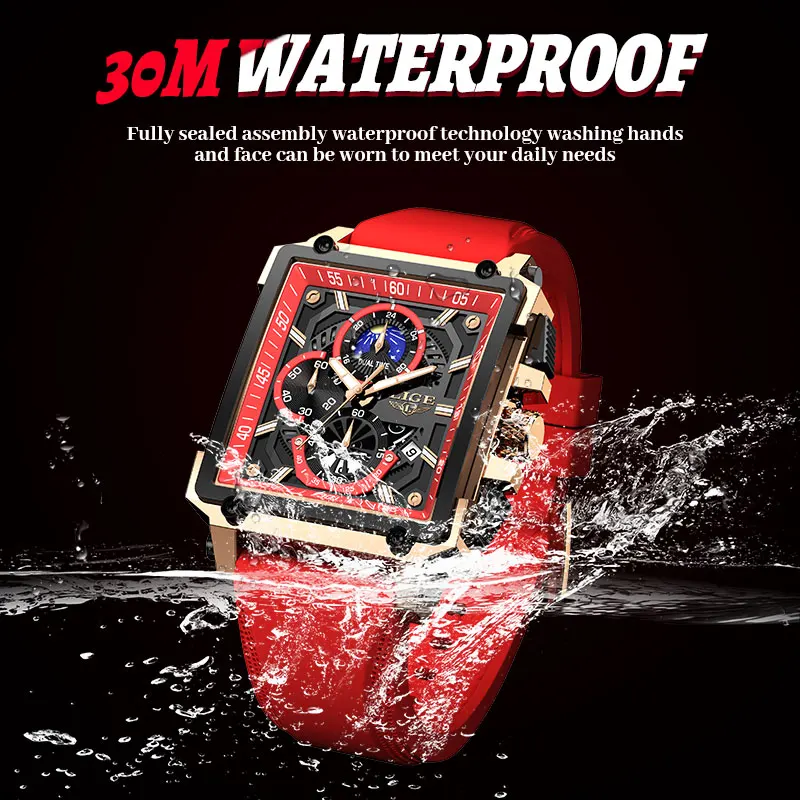 Orologio Uomo Quarzo Acciaio Inossidabile Orologio digitale Cronografo sportivo
