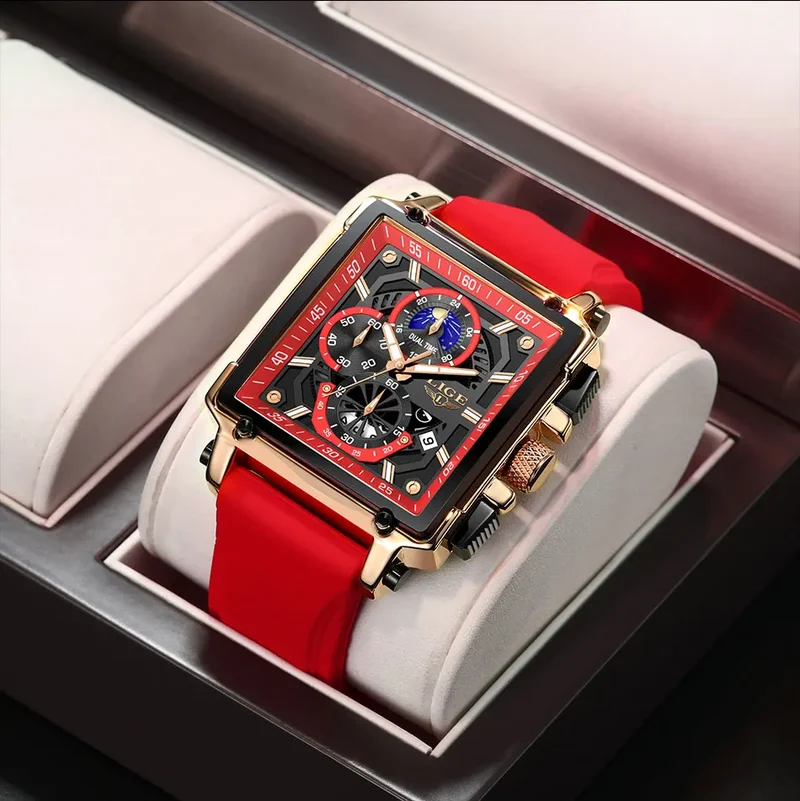 Orologio Uomo Quarzo Acciaio Inossidabile Orologio digitale Cronografo sportivo