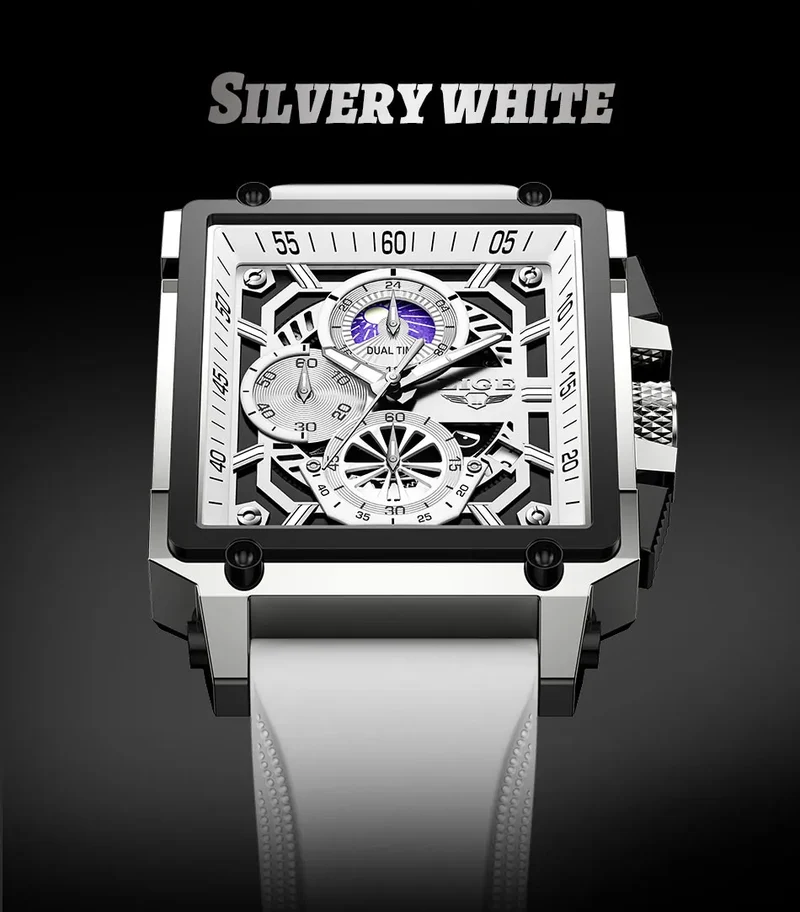 Orologio Uomo Quarzo Acciaio Inossidabile Orologio digitale Cronografo sportivo
