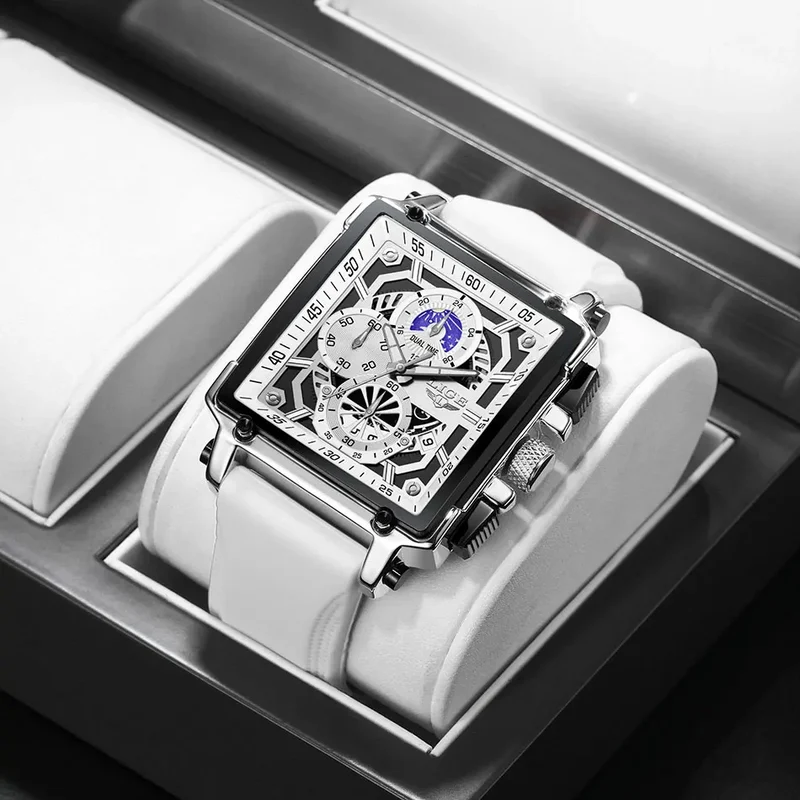 Orologio Uomo Quarzo Acciaio Inossidabile Orologio digitale Cronografo sportivo