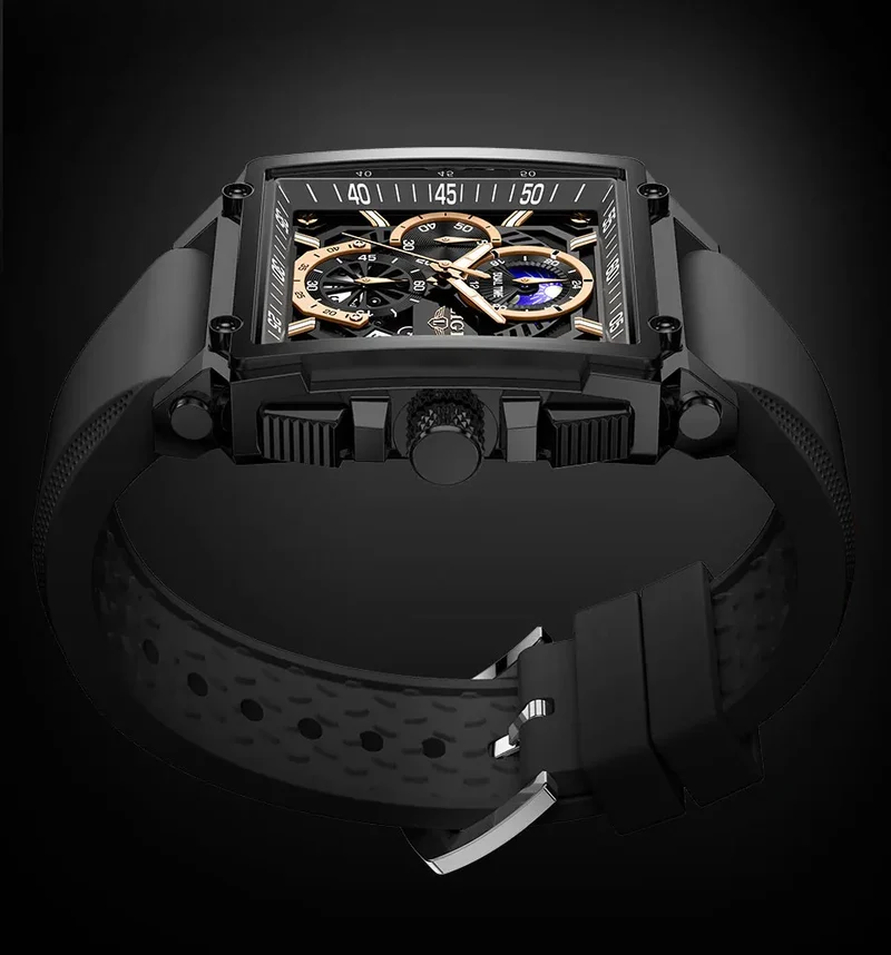 Orologio Uomo Quarzo Acciaio Inossidabile Orologio digitale Cronografo sportivo