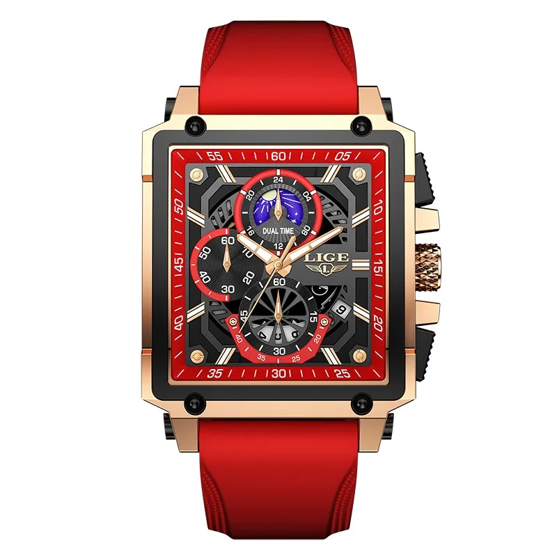 Orologio Uomo Quarzo Acciaio Inossidabile Orologio digitale Cronografo sportivo