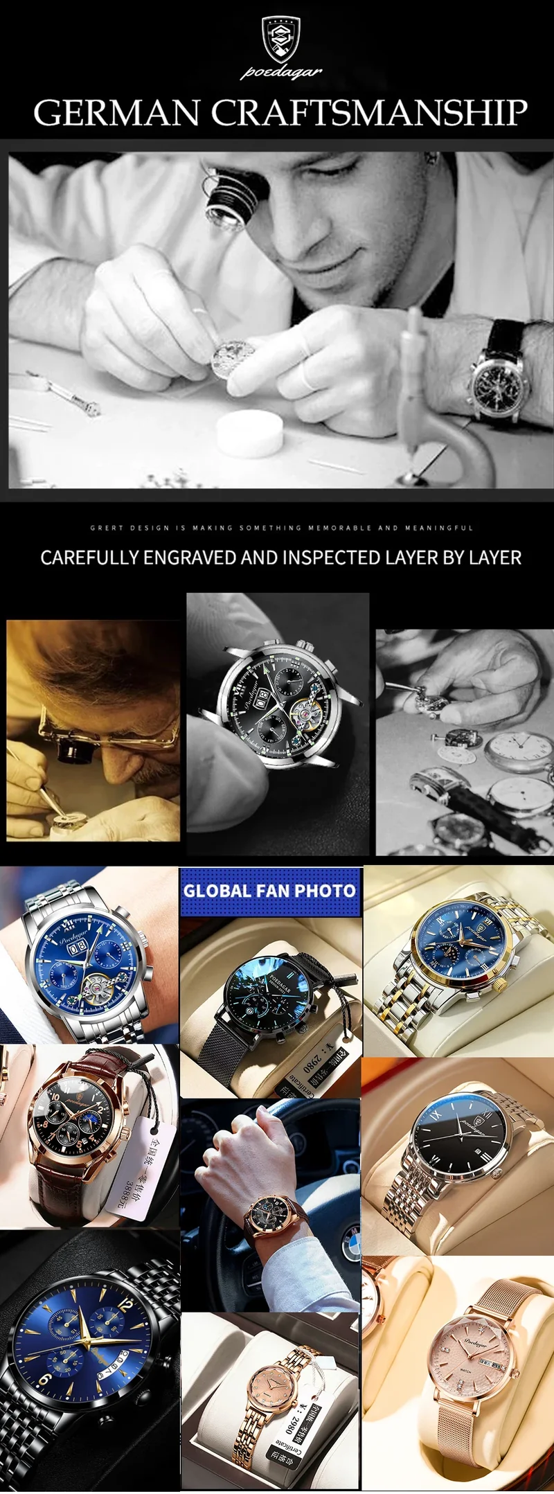 Orologio Uomo Quarzo Acciaio Inossidabile Orologio digitale Cronografo sportivo