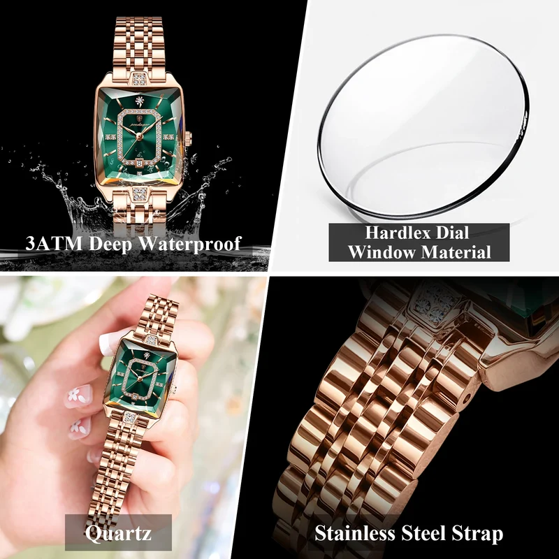 Orologio da Polso Donna Quarzo Quadrante Acciaio Inossidabile Classico Elegante
